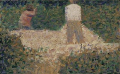 Twee Steenbrekers, c.1881 door Georges Seurat